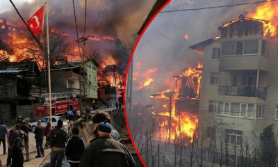 Artvin’de büyük felaket! 50’den fazla ev yanıyor