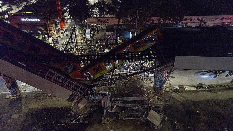 Son dakika haberi... Mexico Cityde metro üst geçidi çöktü: Çok sayıda ölü ve yaralı var