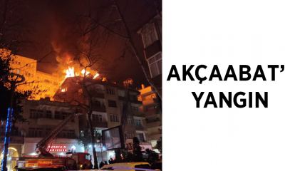 Akçaabat’ta Yangın