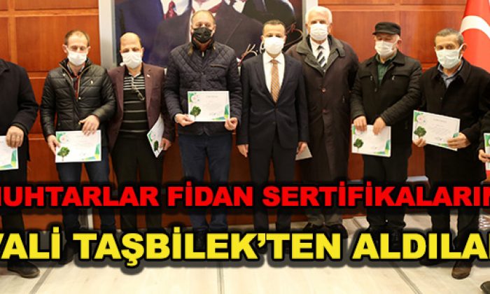 Muhtarlar sertifikalarını aldı