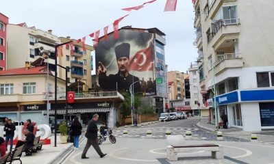 Görele’de 19 Mayıs’a özel dev Atatürk portresi